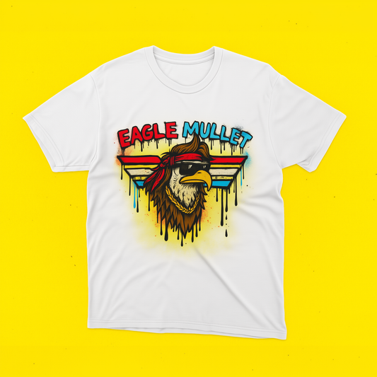 EAGLE MULLET T-SHIRT Fly Like an Eagle Patriotic Tee